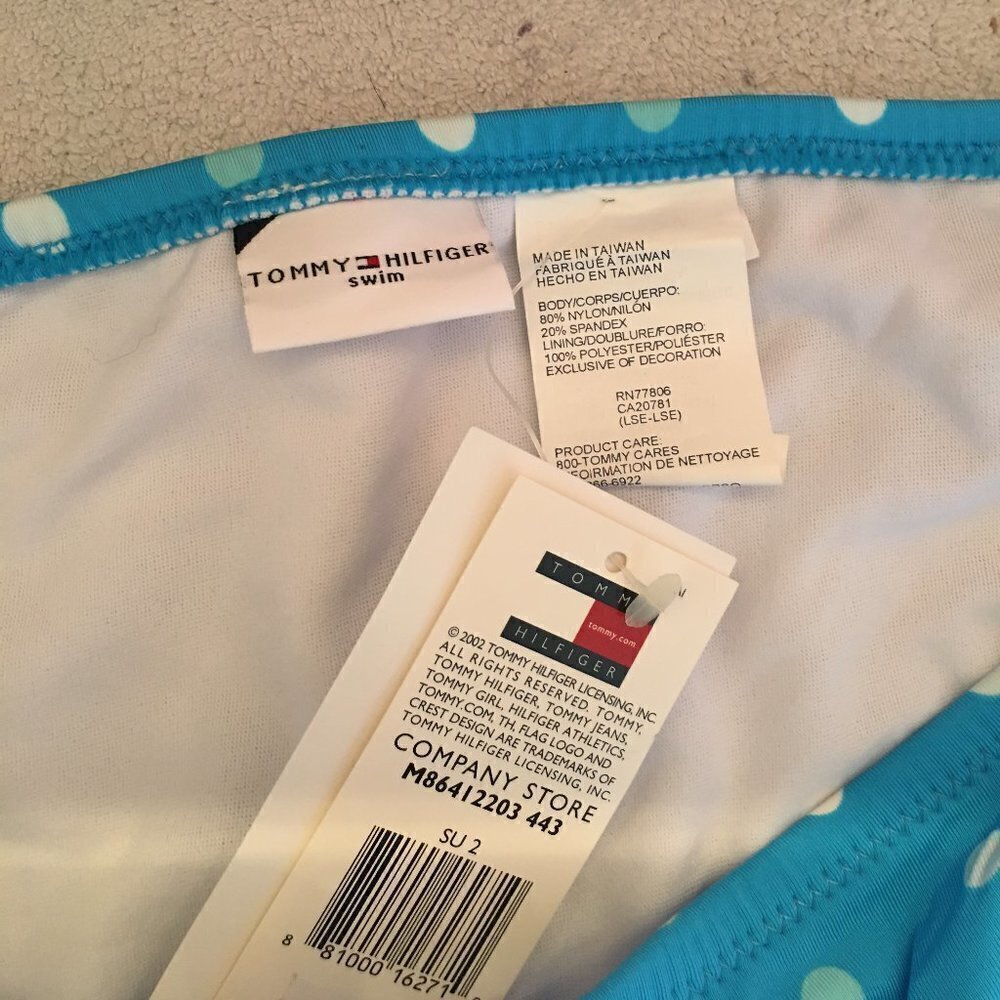 TOMMY Hilfiger Bathing Suit Bottoms NWT Polka Dots - Picture 2 of 4